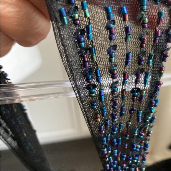 BLACK CAP SLEEVE PROM/BRIDESMAID/EVENING PARTY DRESS - Picture 4 of 8